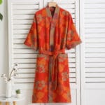 100% Cotton Double Gauze Bathrobe – Breathable & Skin-Friendly