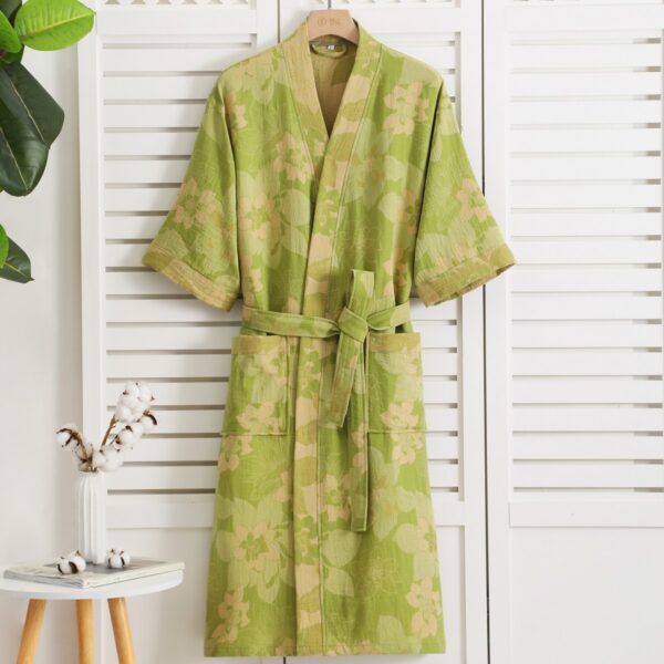 100% Cotton Double Gauze Bathrobe – Breathable & Skin-Friendly