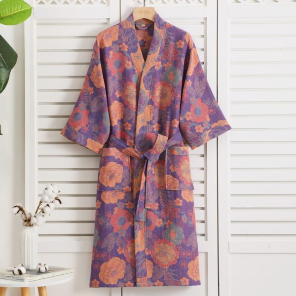 100% Cotton Double Gauze Bathrobe – Breathable & Skin-Friendly