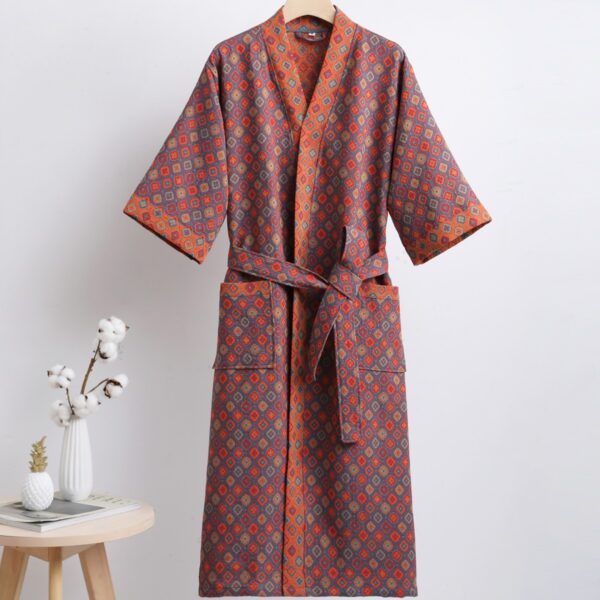 100% Cotton Double Gauze Bathrobe – Breathable & Skin-Friendly