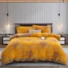 1 Vintage Floral Double Gauze Bedding Set, A Class Baby Safe Cotton 4 Piece Bed Sheets Set,All Season