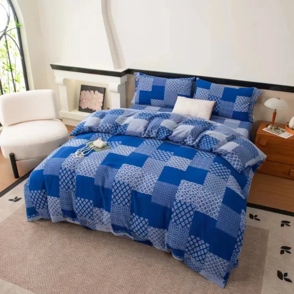 100% Cotton Double Gauze Bedding Set 4 Pieces, A Class Baby Safe Soft Duvet Cover Set