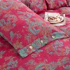 115 100% Cotton Double Gauze Four‑Piece Bedding Set, A‑Class Safe Yarn‑Dyed Jacquard Reversible Floral Duvet Cover Set