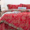 Yarn-Dyed Jacquard All-Cotton Double Gauze 4-Piece Bedding Kit, Dual-Side Usable A-Class Zero Fluorescence Bed Linens with Button Opening