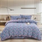 Yarn-Dyed Jacquard All-Cotton Double Gauze 4-Piece Bedding Kit, Dual-Side Usable A-Class Zero Fluorescence Bed Linens with Button Opening