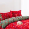 2 Pure Cotton Double Gauze Duvet Cover – Soft as a Gentle Breeze, Featuring Vintage Chinese Botanical Illustrations, Lightweight & Skin-Friendly
