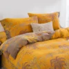 2 Vintage Floral Double Gauze Bedding Set, A Class Baby Safe Cotton 4 Piece Bed Sheets Set,All Season
