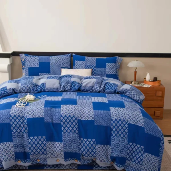 2 100% Cotton Double Gauze Bedding Set 4 Pieces, A Class Baby Safe Soft Duvet Cover Set