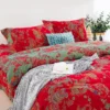 3 Double Layer Gauze Cotton 4 Pieces Bedding Set, Easy Care Breathable Muslin Sheets That Gets Softer After Washing