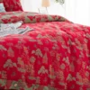 4 Double Layer Cotton Gauze Bed Sheet Set, Breathable Skin-Friendly 4pcs Bedding For All Seasons