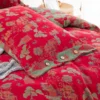 6 Double Layer Cotton Gauze Bed Sheet Set, Breathable Skin-Friendly 4pcs Bedding For All Seasons