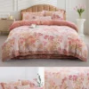 XIANGH Double Layer Cotton Gauze Bed Sheet Set, Breathable Skin-Friendly 4pcs Bedding For All Seasons