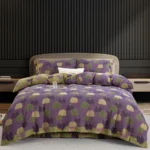 Vintage Floral Double Gauze Bedding Set, A Class Baby Safe Cotton 4 Piece Bed Sheets Set，All Season