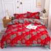 Yarn-Dyed Jacquard All-Cotton Double Gauze 4-Piece Bedding Kit, Dual-Side Usable A-Class Zero Fluorescence Bed Linens with Button Opening