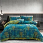 Vintage Floral Double Gauze Bedding Set, A Class Baby Safe Cotton 4 Piece Bed Sheets Set，All Season