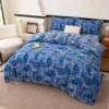 欧瑞拉 100% Cotton Double Gauze Bedding Set 4 Pieces, A Class Baby Safe Soft Duvet Cover Set