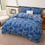 100% Cotton Double Gauze Bedding Set 4 Pieces, A Class Baby Safe Soft Duvet Cover Set