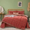 100% Cotton Double Layer Muslin Bedding Set, A-Class Baby Safe 4 Pieces Duvet Cover Sheet Pillowcases, Soft Breathable All Season Bed Linen