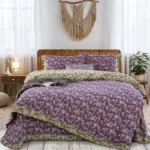 100% Cotton Double Gauze Bedding Set 4 Pieces, A Class Baby Safe Soft Duvet Cover Set