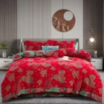 100% Cotton Double Gauze Bedding Set 4 Pieces, A Class Baby Safe Soft Duvet Cover Set